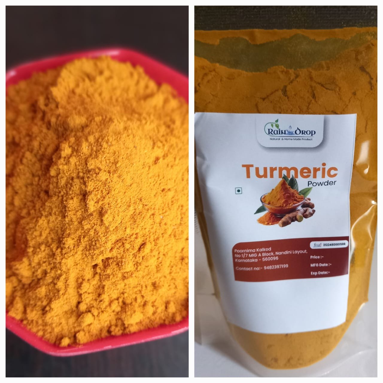 RainDrops Turmeric Powder