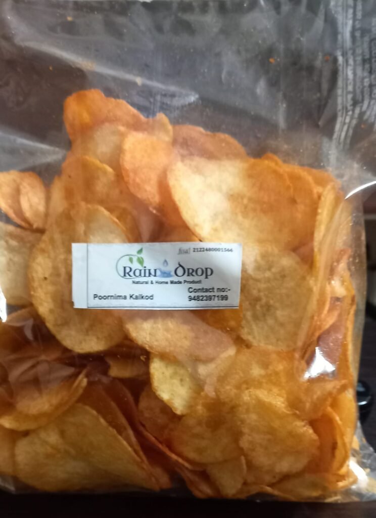 RainDrops Potato Chips with Redchilly and Jeera flavour- 200gms